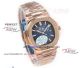 OE Factory 5713 Swiss Copy Patek Philippe Nautilus Rose Gold Blue Dial Diamond Bezel Watch (3)_th.jpg